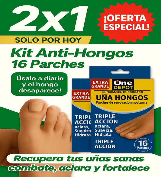 1+1 Gratis 🔥 Parches AntiHongos | Uñas Visiblemente Más Sanas en Semanas