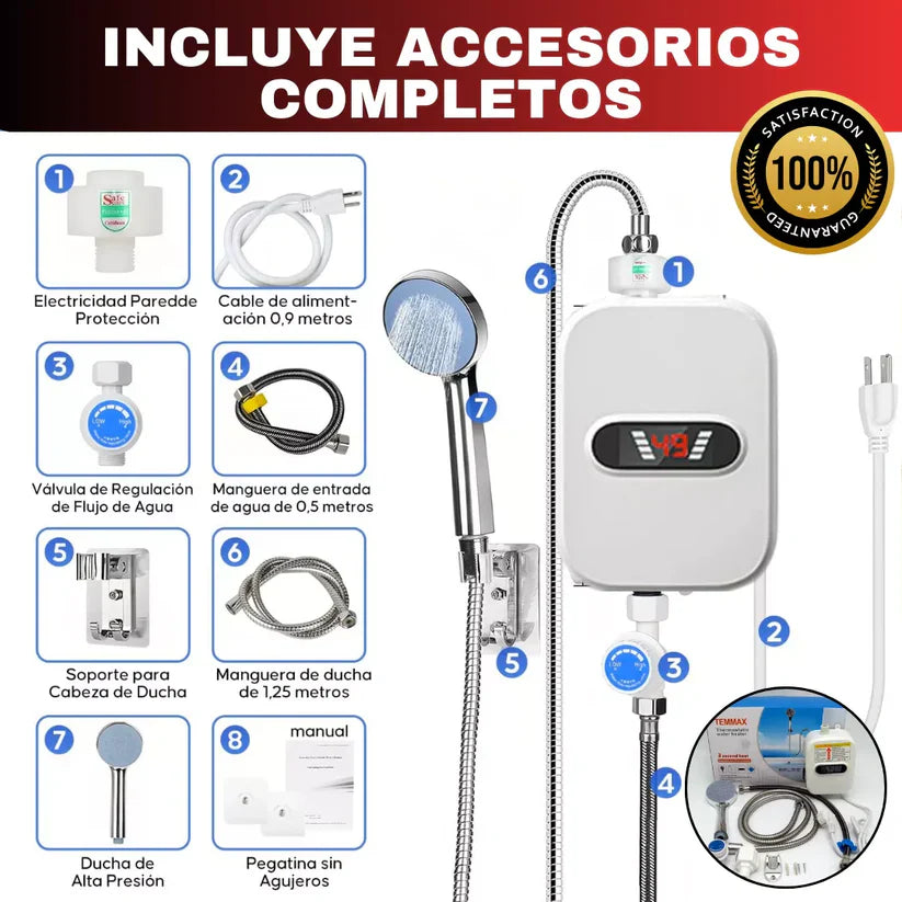 OFERTA 80%OFF - CALENTADOR DE AGUA ELÉCTRICO + DUCHA DE REGALO - 3500W